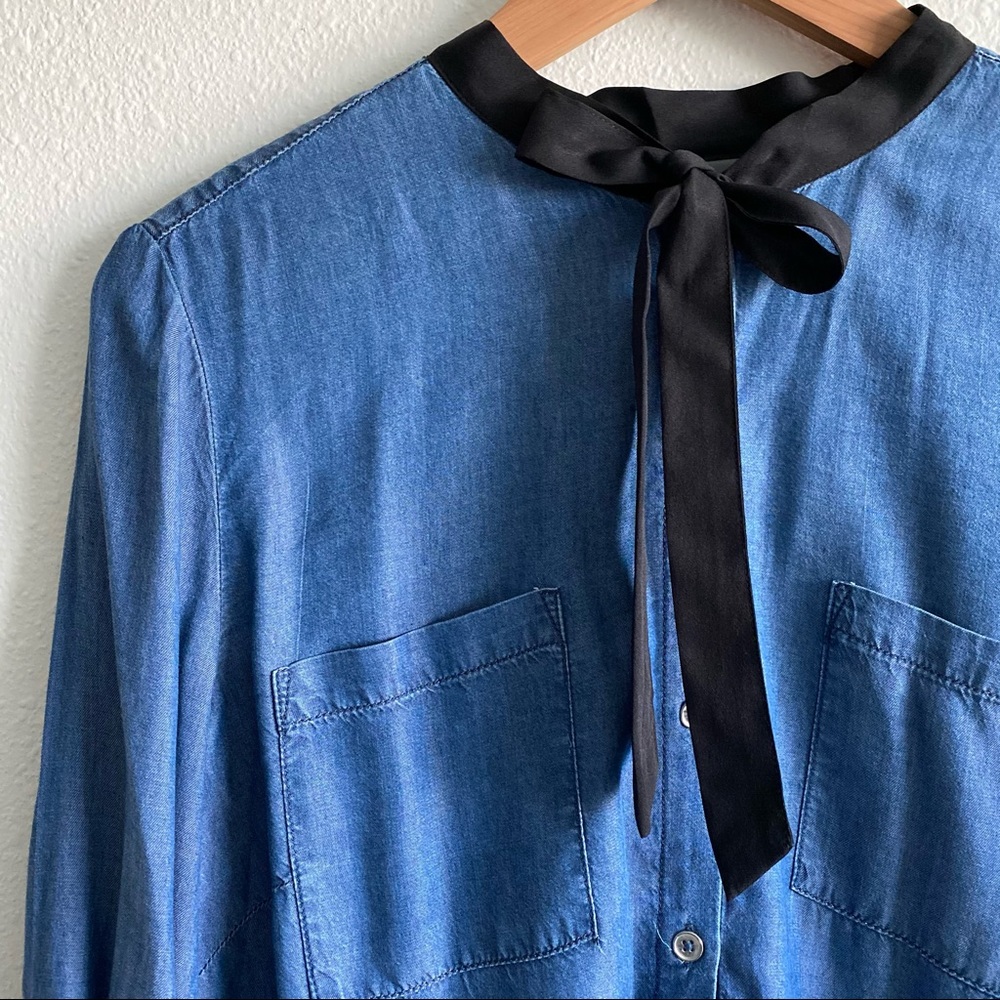 NY&Co Soho Jeans Chambray Shirt Size M - Picture 7 of 8